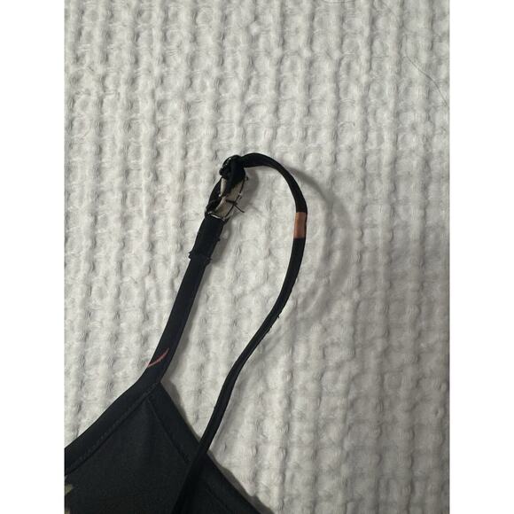 J. Crew Black Floral Tank Dress Side Slit Adjustable Straps Midi Whimsy Goth - Picture 5 of 6